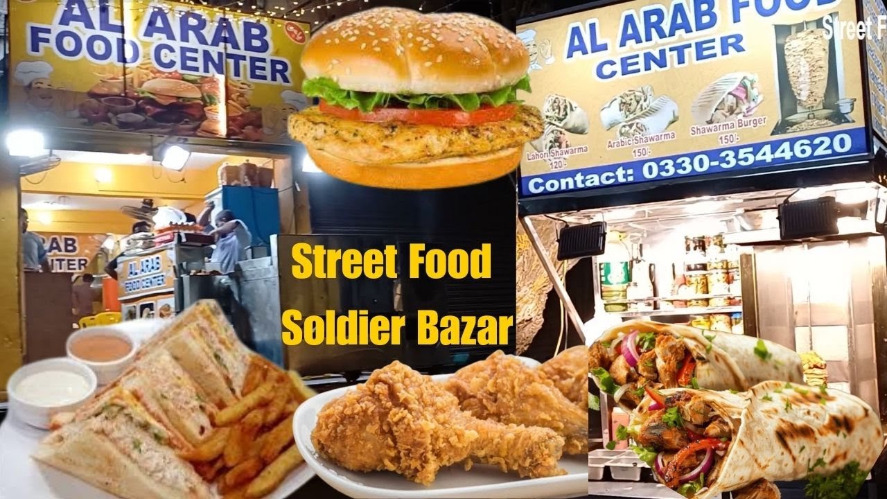 Al Arab Shawarma,club Sandwich,Broast In Karachi Street Food Soldier Bazar