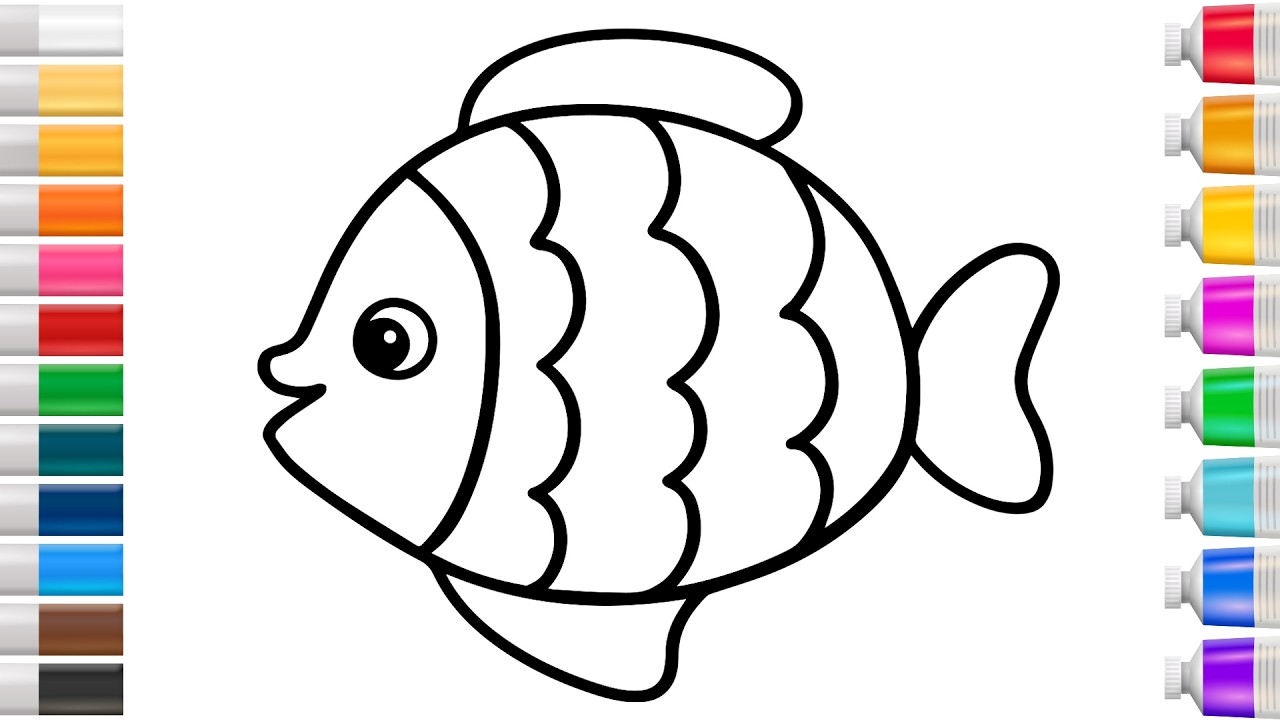 How To Draw a Cute Fish | Easy Step By Step Tutorial