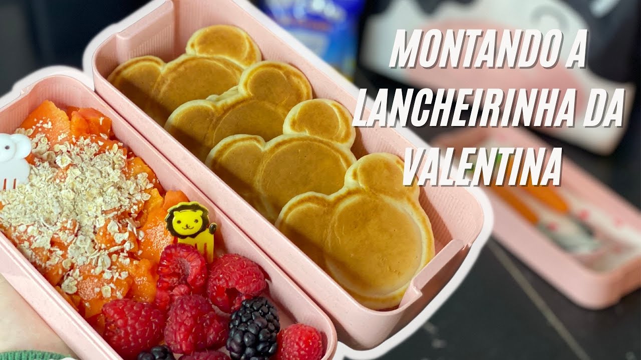Panquecas do Mickey receita e lancheira de hoje 💝✨