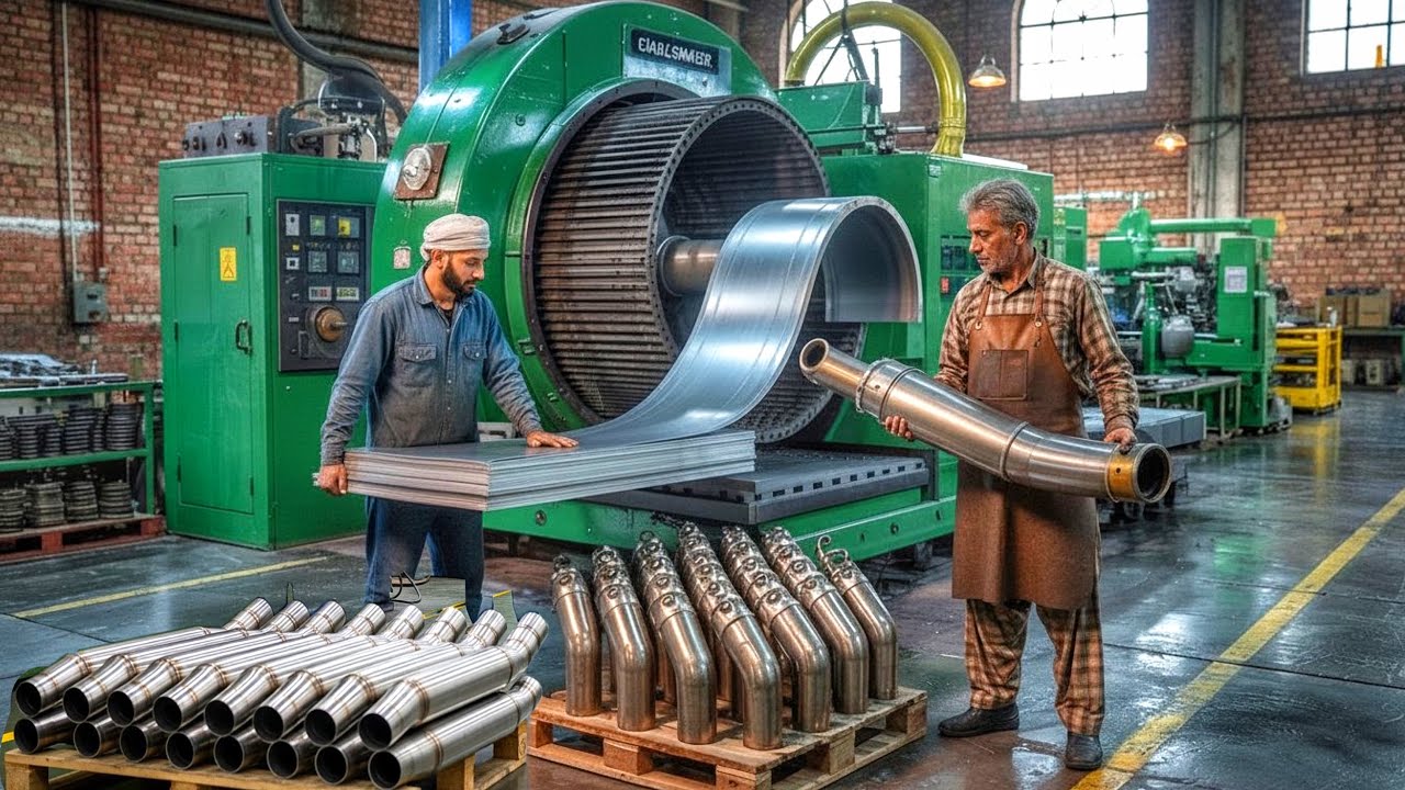 The Process of a Manufacturing Motorcycles Silencers | Bike Muffler Are Production.