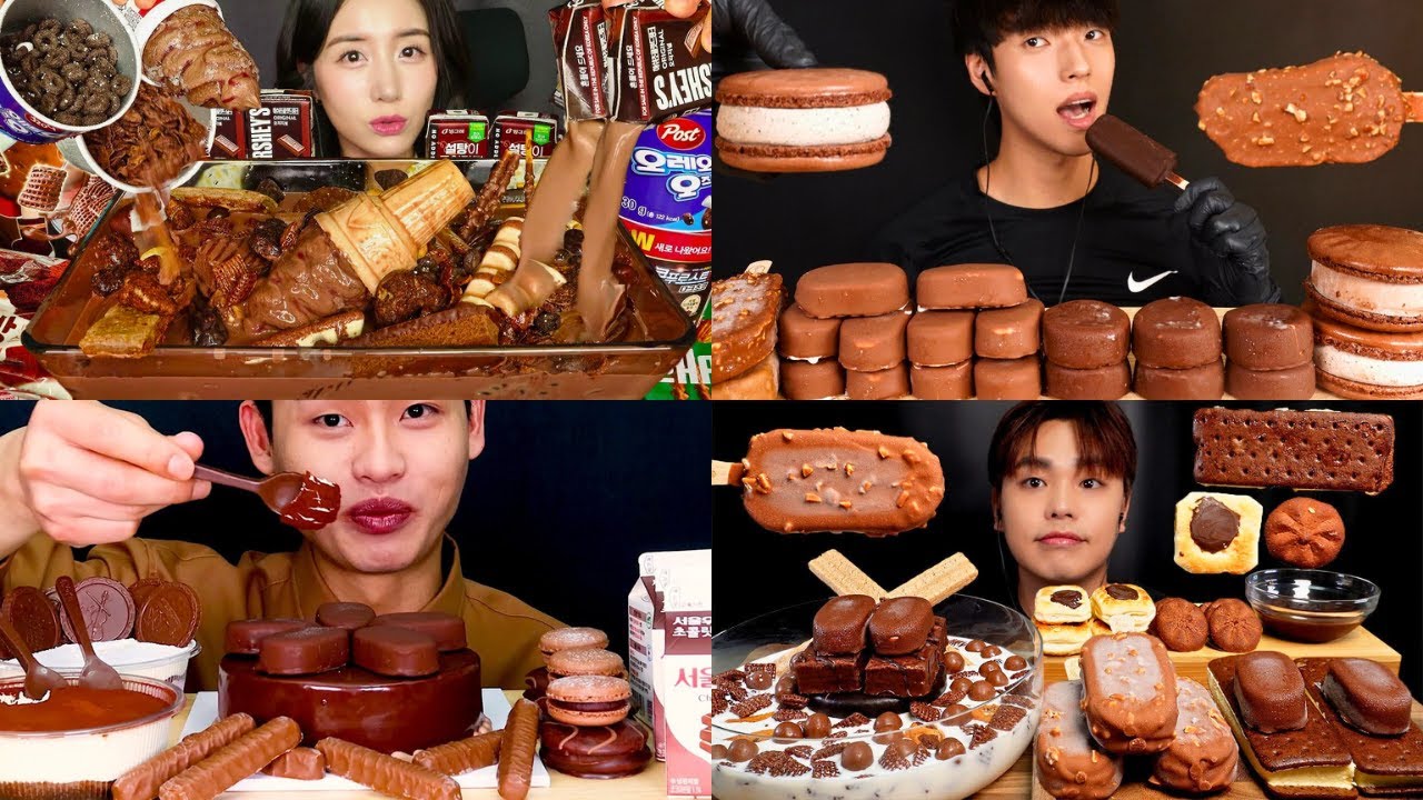 🍫Eating DELICIOUS DIFFERENT CHOCOLATE DESSERTS🍫| ASMR Mukbang Compilation 😍