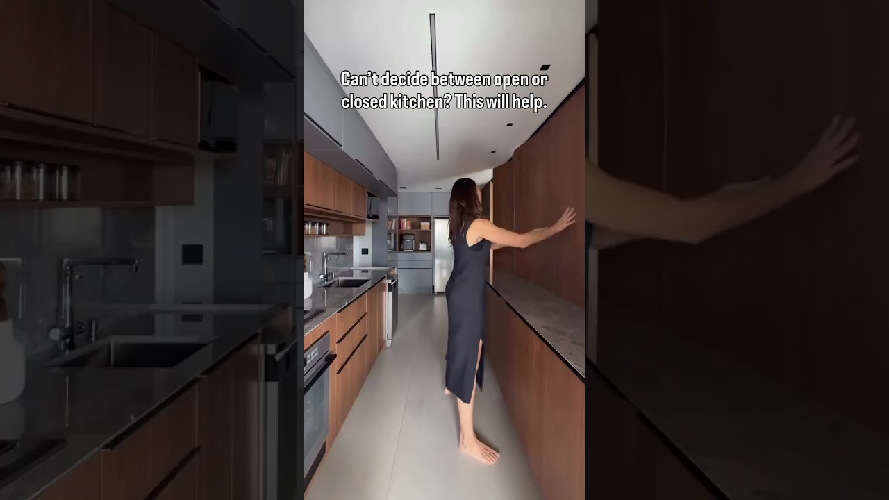 Open or closed kitchen? Which do you prefer? #kitchendesign #openkitchen #closedkitchen #fyp