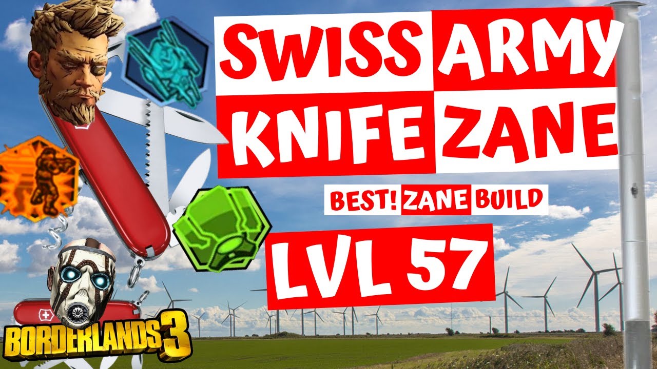 Borderlands 3 LVL 57 SAK ZANE BUILD GUIDE UPDATE! Swiss Army Knife Zane Build