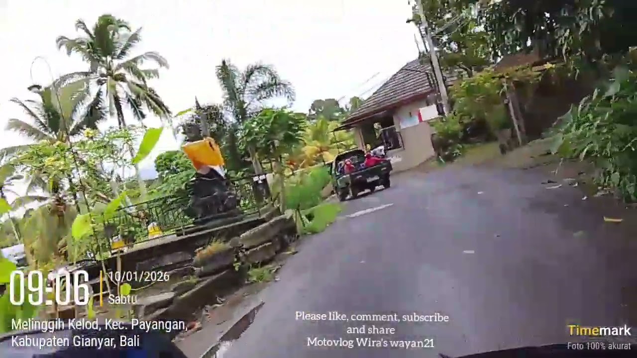 Desa Bayad - Desa Begawan Melinggih kelod Payangan Gianyar Bali, motovlog perjalanan pagi hari 