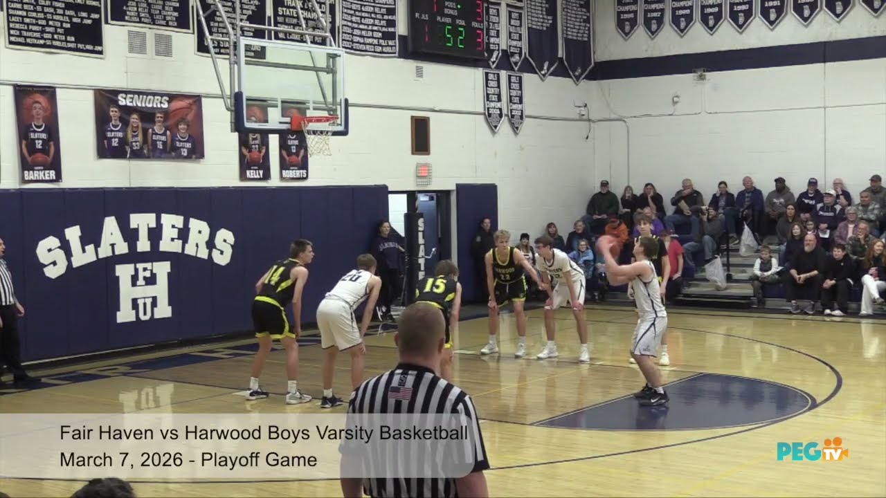 Fair Haven vs Harwood Boys Varsity Basketball - Playoff Game, March 7, 2026