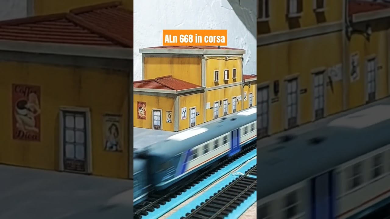 Passaggio Aln 668. #fermodellismo #plasticoferroviario #h0scale #aln668 #railway #modeltrains #hobby