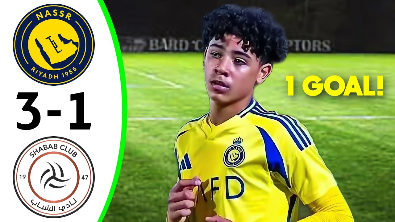 Cristiano Ronaldo Jr. GOAL 🎯 Al Nassr U15 vs Al Shabab U15 | All Goals & Highlights | 2025