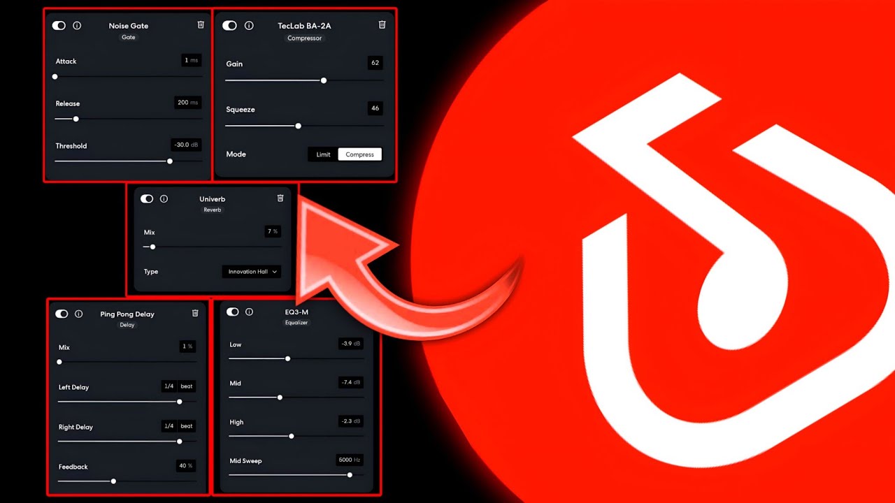 MIXAGEM de SOMENTE 5 PLUGINS no BANDLAB !!! - Fácil e Incrível 