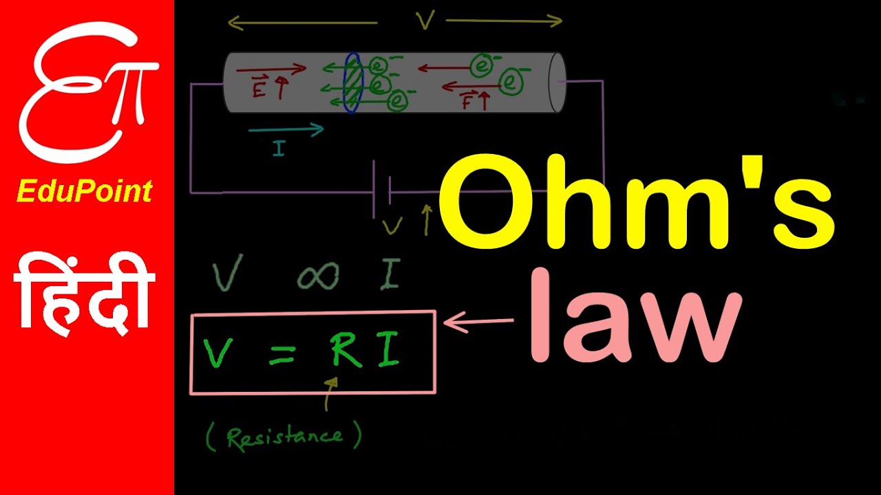 Ohm's law and resistance explained in HINDI | हिंदी | EduPoint