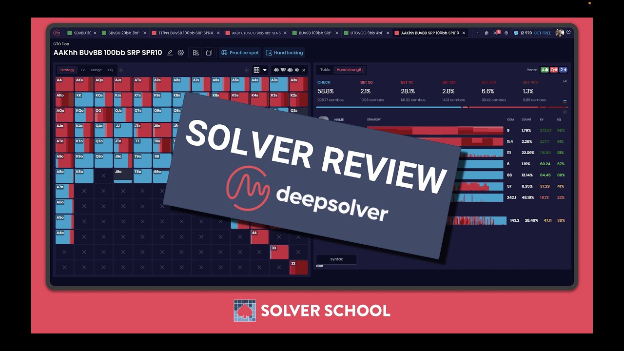 No-Limit Hold'em Solver Review: Deepsolver