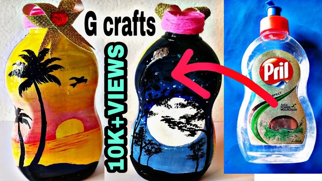 Bottle art//Plastic bottle art//Empty plastic bottle art//Plasticbottle reuse ideas//Bestoutofwaste