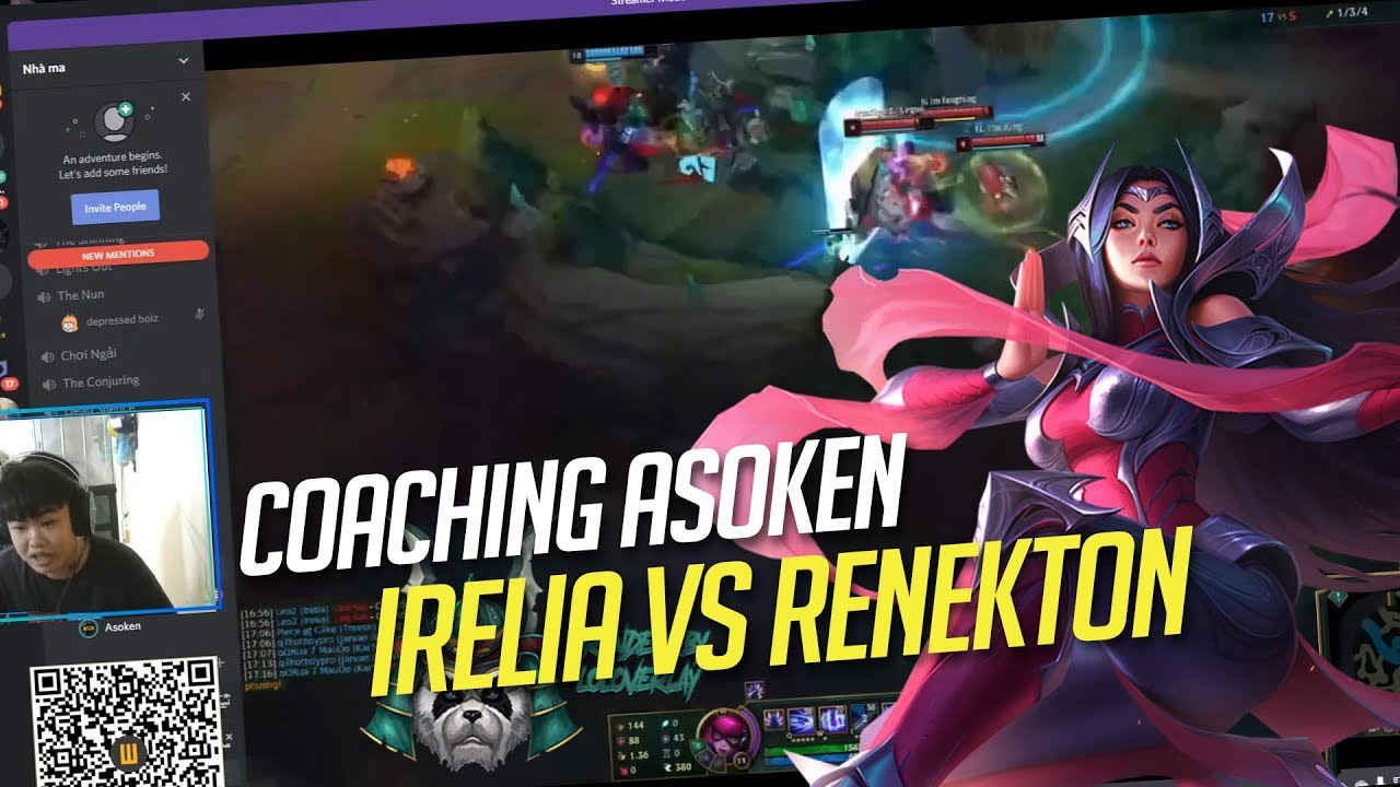 [COACHING ASOKEN #1] HUẤN LUYỆN VI&Ecirc;N ONLINE ASOKEN V&Agrave; K&Egrave;O ĐẤU IRELIA RENEKTON