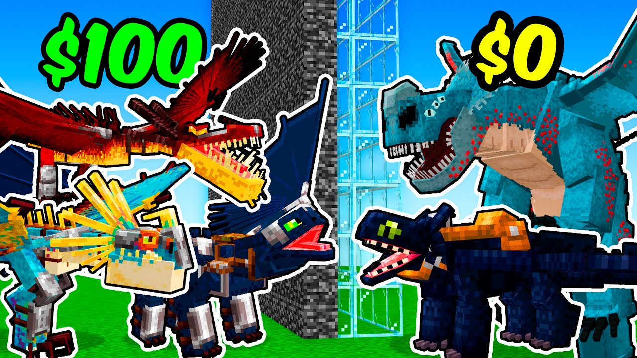 ADDON PAGA Vs GRÁTIS DE COMO TREINAR SEU DRAGÃO O FILME NA BATALHA DE MOBS NO MINECRAFT