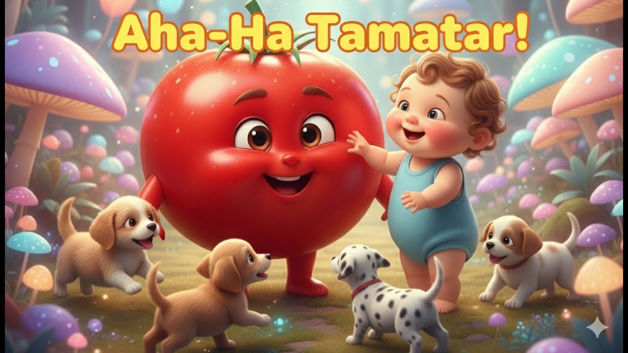 🍅 Aha Tamatar Aha! 😄🌼 | Baby cartoon 👶💛  Tomato 🍅kids song cartoon 🌿✨