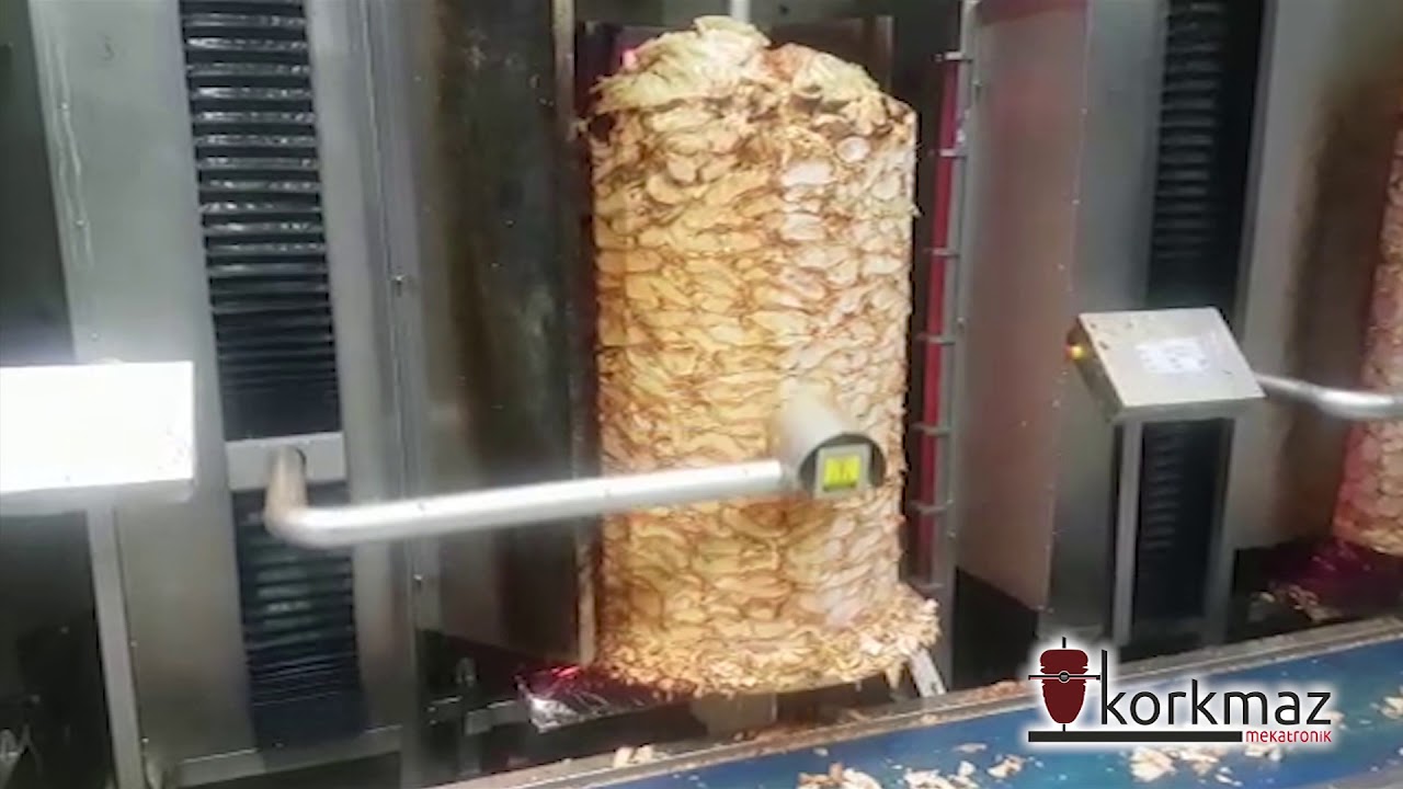 Korkmaz Mekatronik | Döner Gyros Conveyor Belt Shwarma Slicing Robots