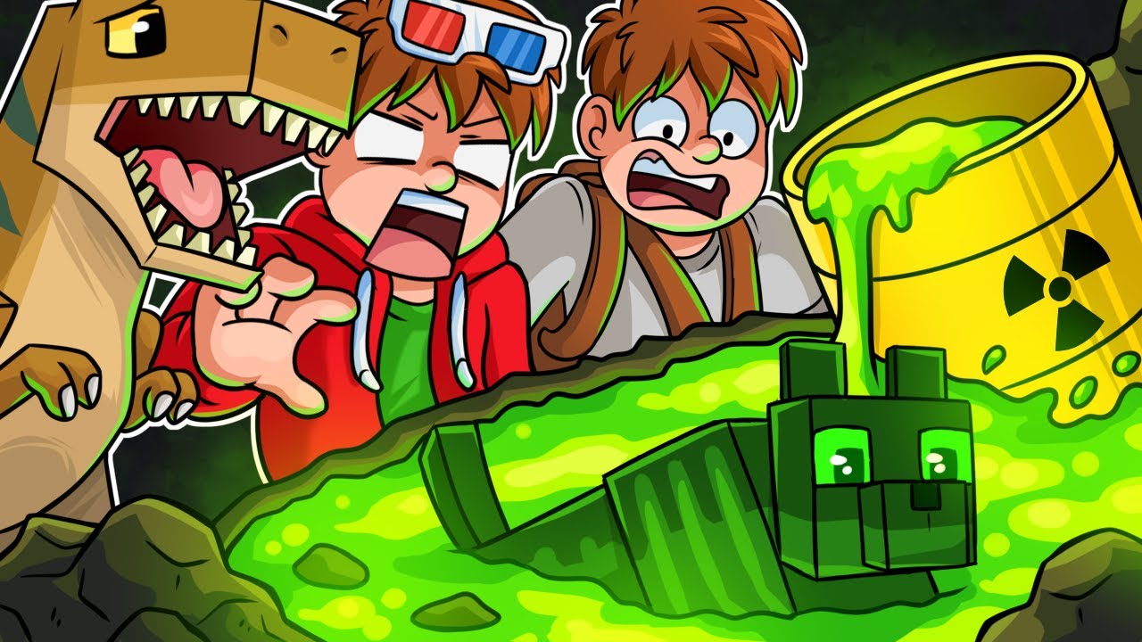 Minecraft Dinosauři a Toxická Jeskyně!