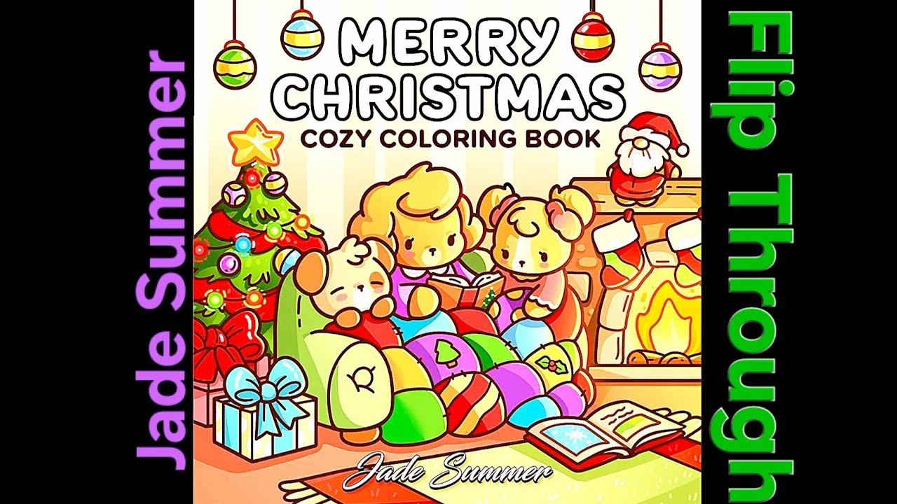 Merry Christmas Cozy Coloring Book for Adults by Jade Summer Flip Through