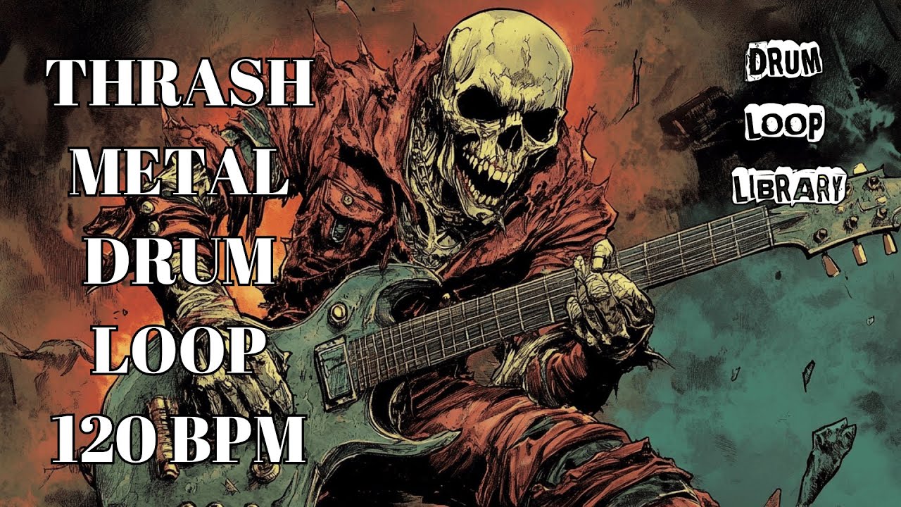 120 BPM Thrash Metal Drum Track – Driving Mid-Tempo with Classic Energy