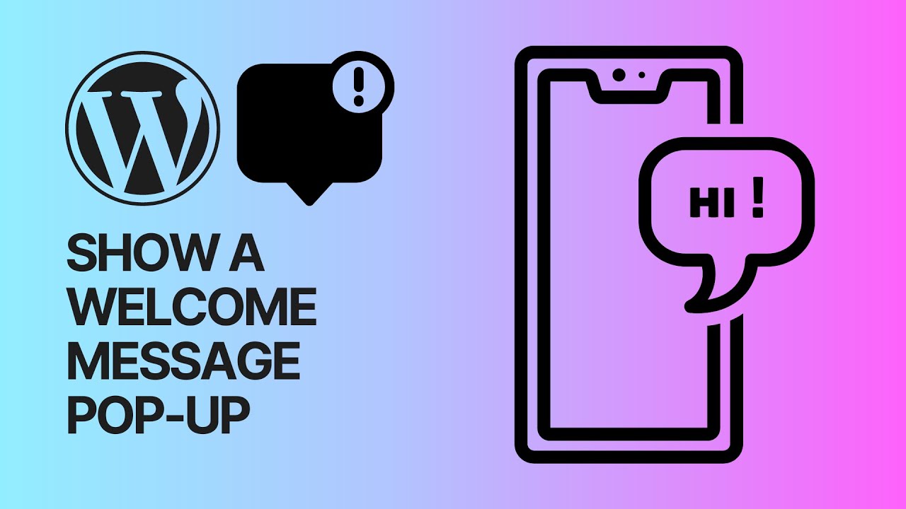 How to Add & Display a Welcome Message Pop-Up in WordPress Website For Free? Tutorial