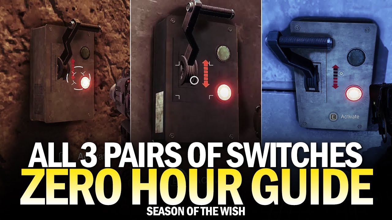 All 3 Pairs of Switches in Zero Hour Location Guide (First, Second & Final Pair) [Destiny 2]