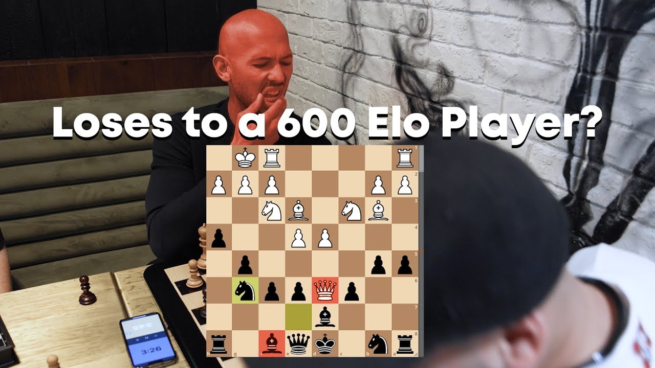 Andrew Tate Almost Loses to a 600 Elo Chess Player?