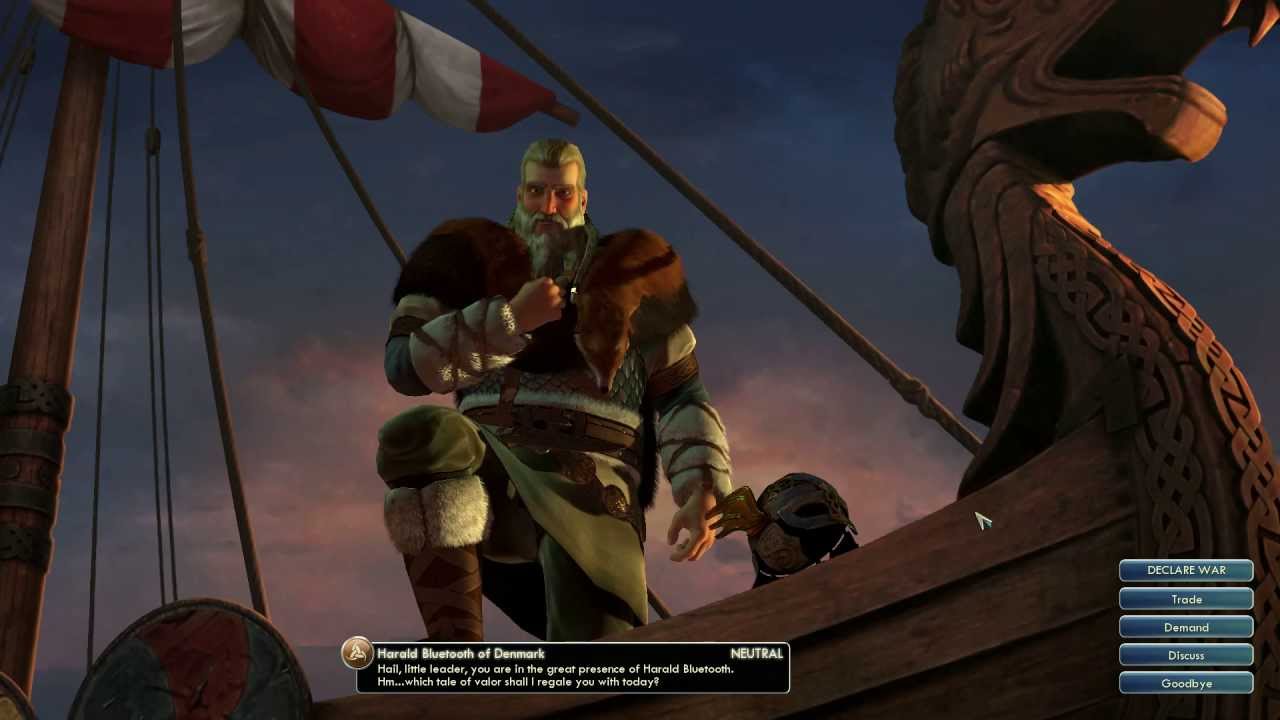 Civilization V Leader | Harald Bluetooth of Denmark