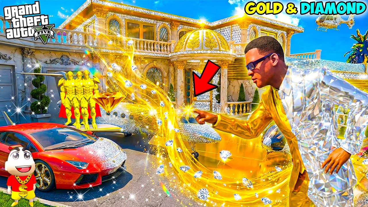 Franklin & Ironman Touch Anything Become Diamond & Gold With Avengers In GTA 5!