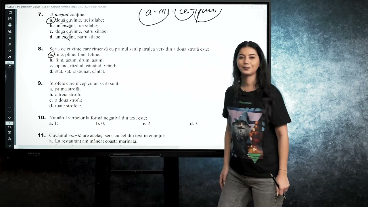 Test antrenament Comper - Limba și literatura română - Clasa a IV-a - Etapa 1