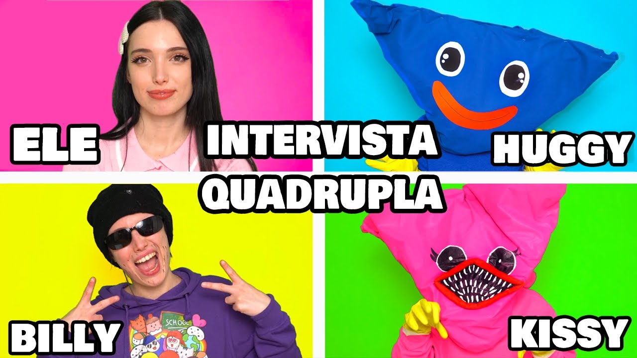 INTERVISTA QUADRUPLA CON HUGGY WUGGY E KISSY MISSY - PoppyPlaytime nella vita reale