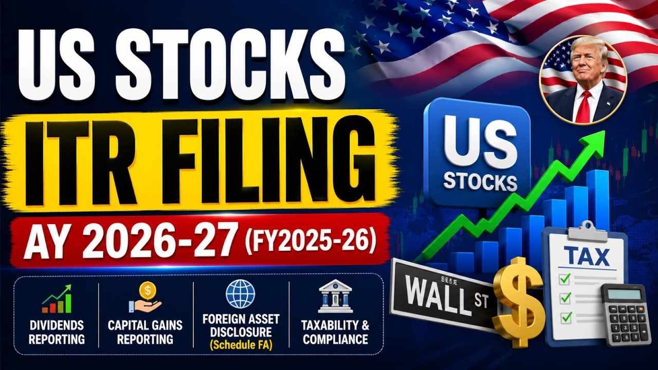 ITR Filing for US Stocks | How to File ITR For Foreign Stocks | US stock ITR filing | #USStocks
