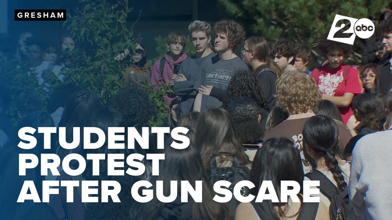 Gresham students walk out in protest after gun scare