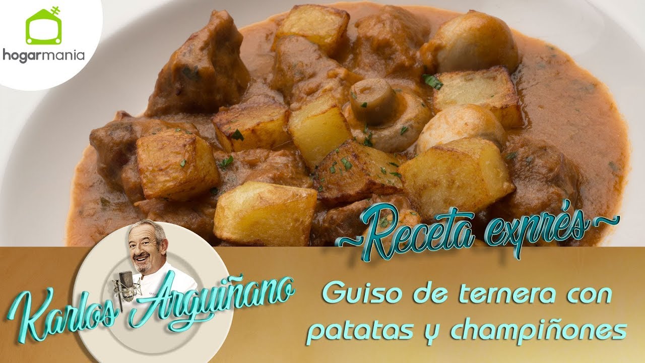 Receta de Guiso de ternera con patatas y champiñones por Karlos Arguiñano
