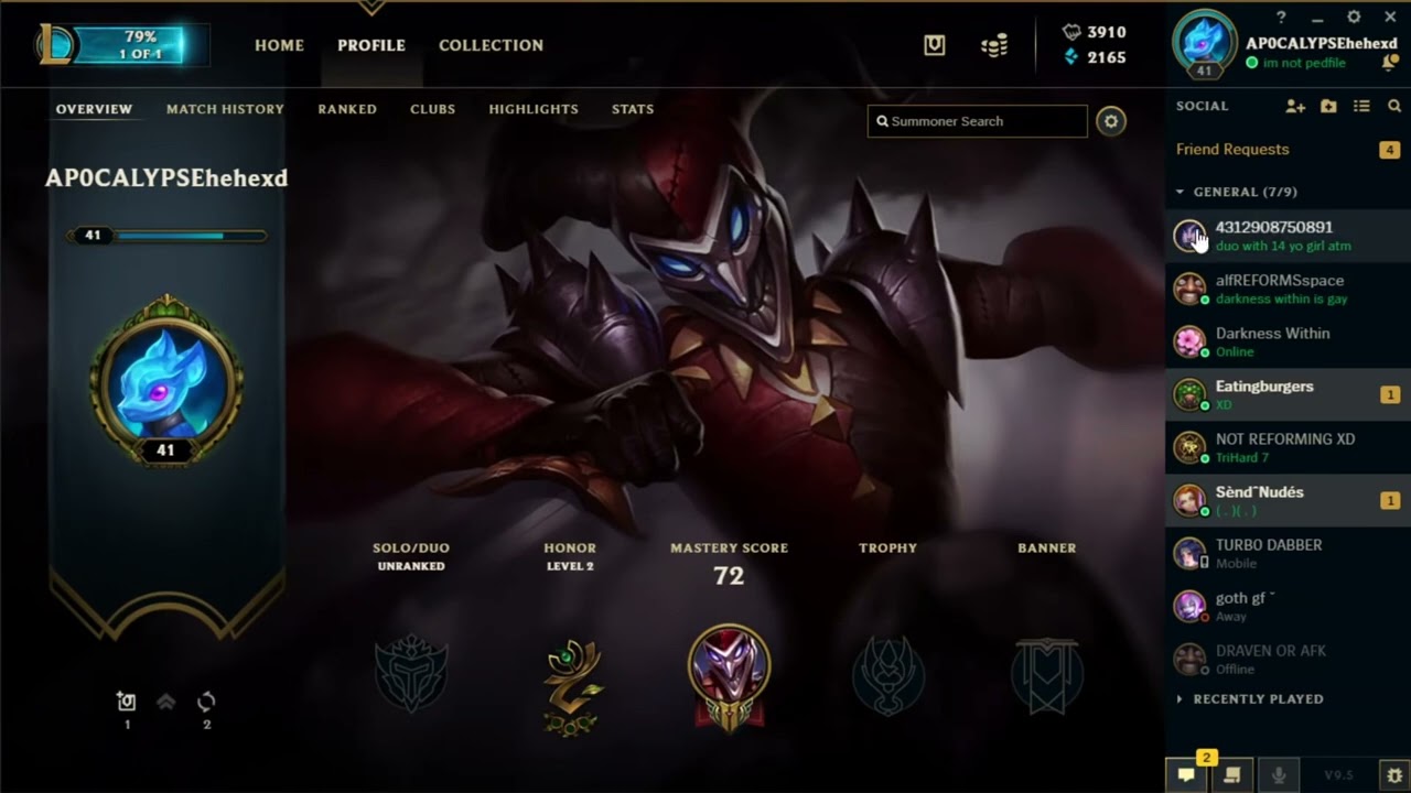 ap0calypse on his viewers