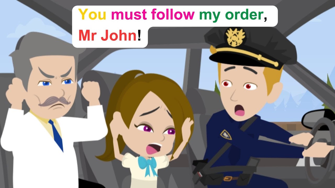 Mr John becomes Ella’s school driver - Funny English Animated Story - Ella English