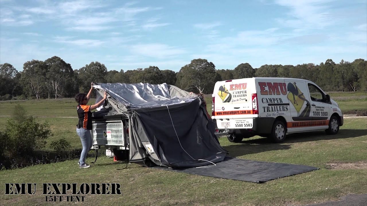 EMU Camper Trailers EXPLORER 15 HOMESTEAD 18 Set Up