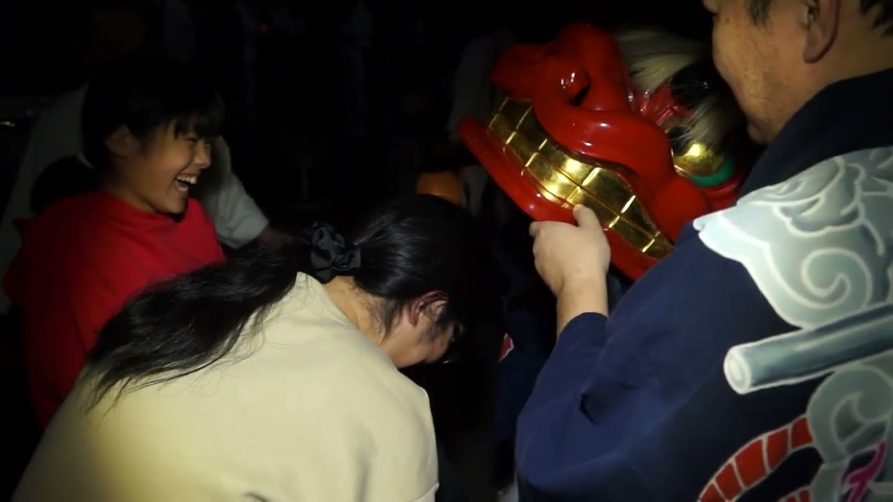 祭りの夜 に 2024.10.12 鮎貝獅子連