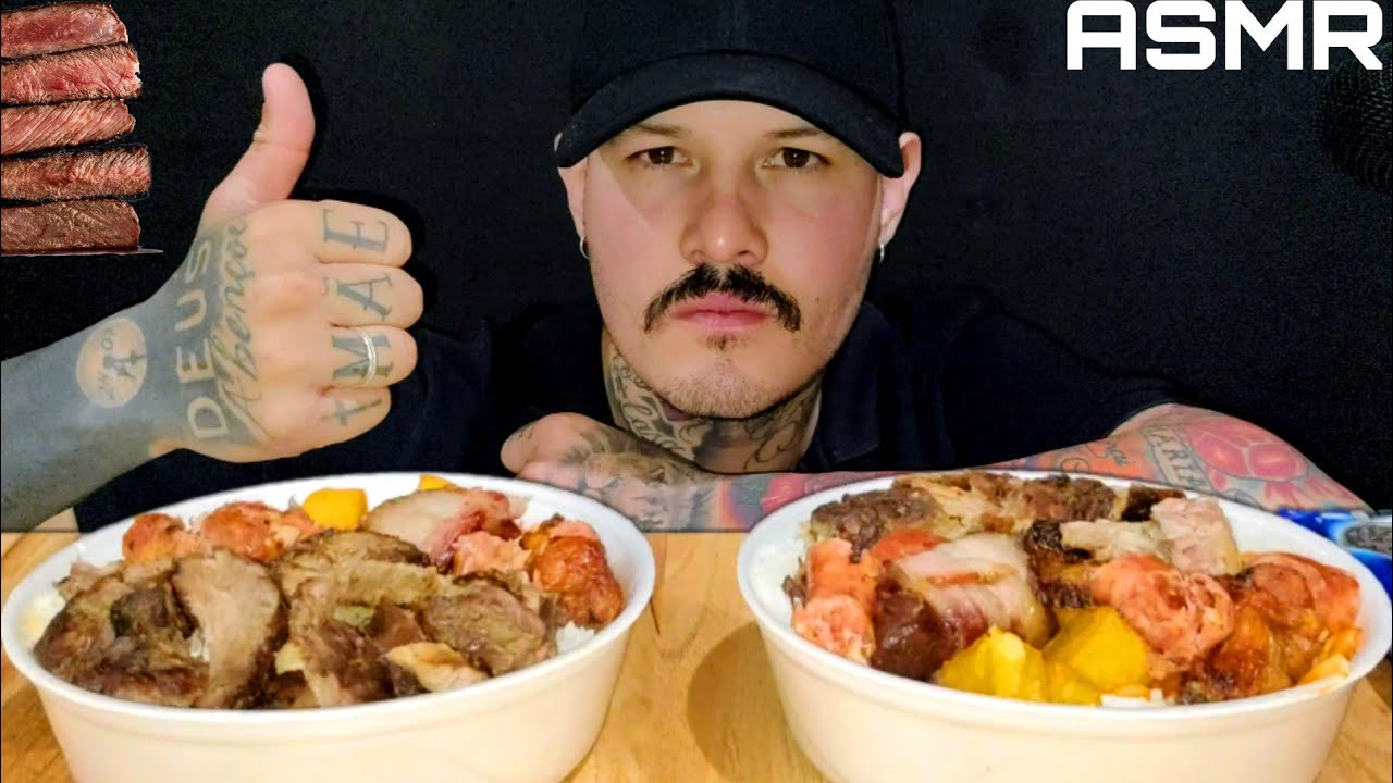#117 ASMR | MARMITEX DE CHURRASCO, FANTA LARANJA, OREO (MUKBANG BRASIL) SONS DE MASTIGAÇÃO.