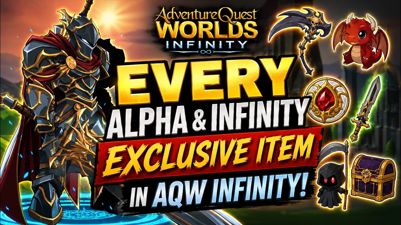 EVERY Alpha & Infinity Exclusive Item in AQW Infinity!