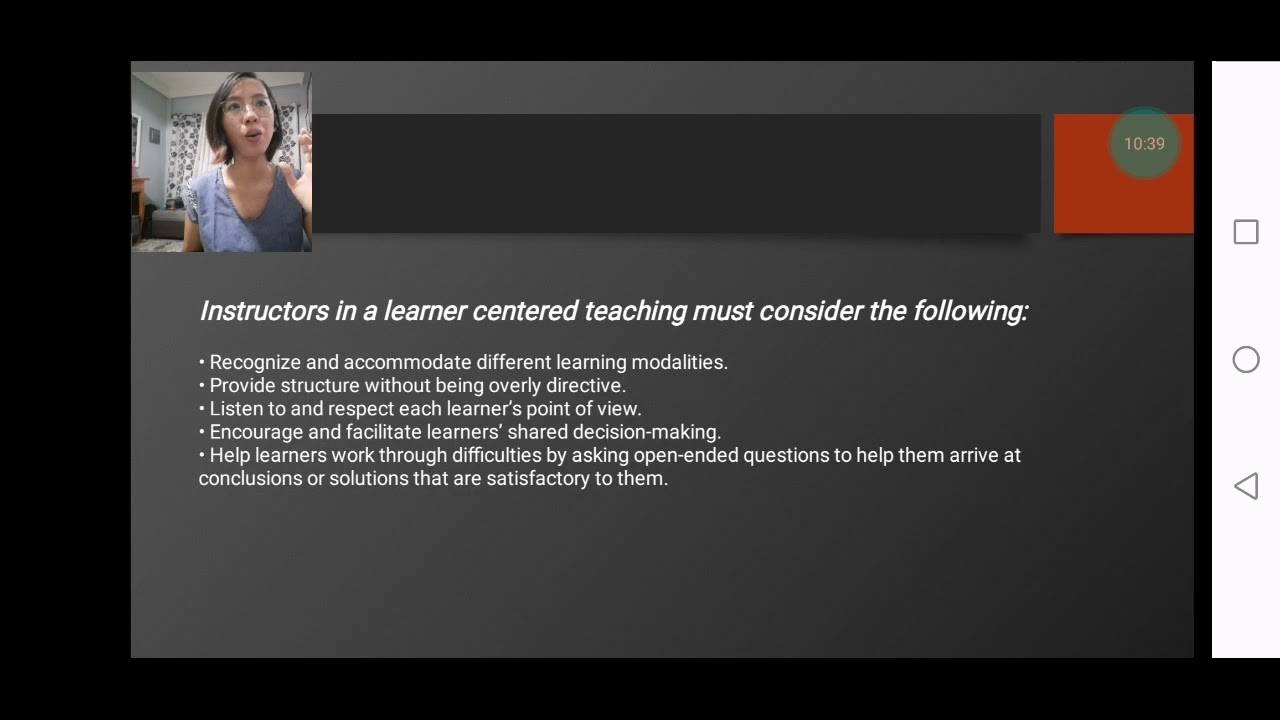 (U1 Lesson 3) Facilitating Learner-Centered Teaching