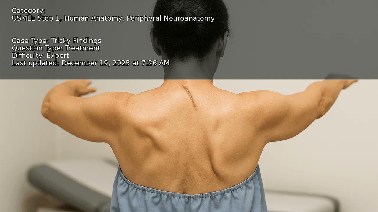 Peripheral Neuroanatomy, Human Anatomy, USMLE Step 1 - Full Vignette with Extended Explanations
