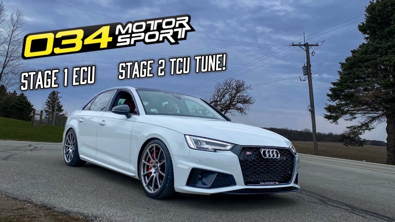 034 Motorsport Stage 1 ECU и Stage 2 TCU для Audi B9 S4! (Разгон от 0 до 60 миль в час!)