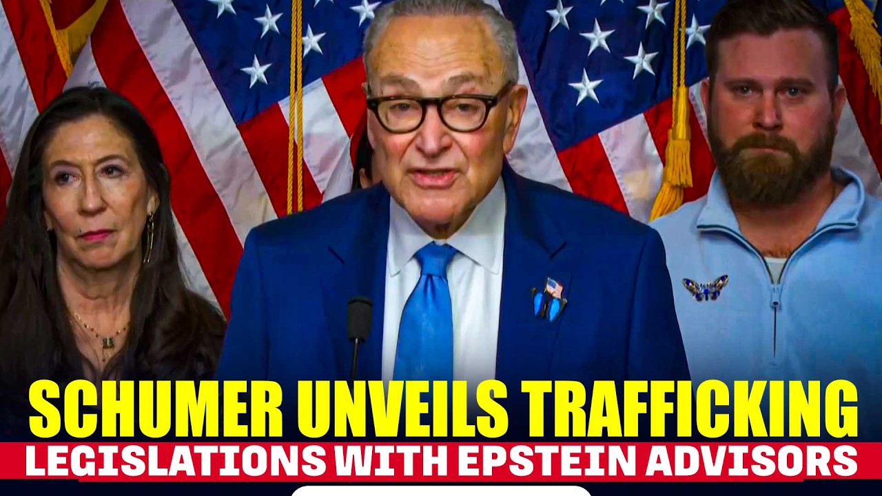 LIVE:US Senator Chuck Schumer unveils trafficking legislations with Epstein advisors |Washington, DC