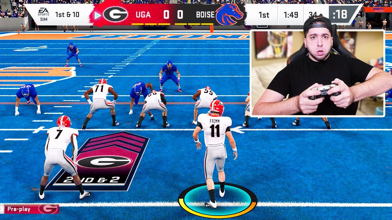 NCAA FOOTBALL 20 GAMEPLAY! Georgia vs Boise State (MADDEN 20 MOD)