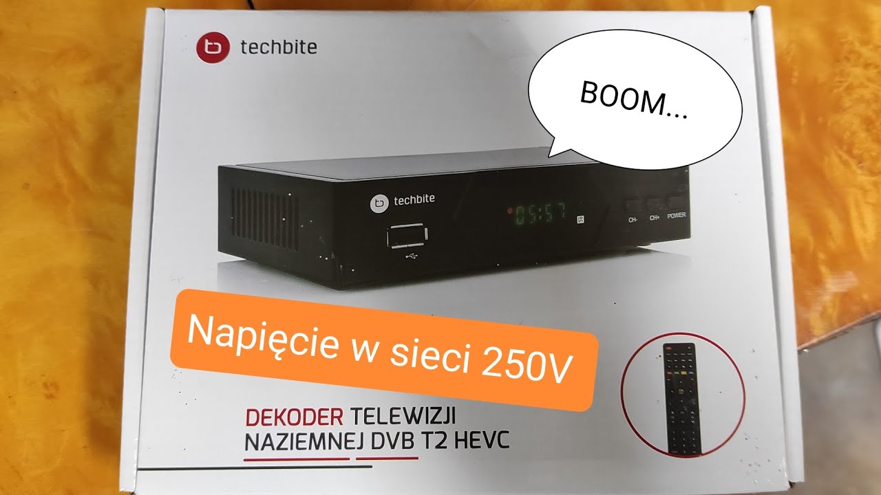 Dekoder DVB T2  TECHBITE - nie działa - naprawa