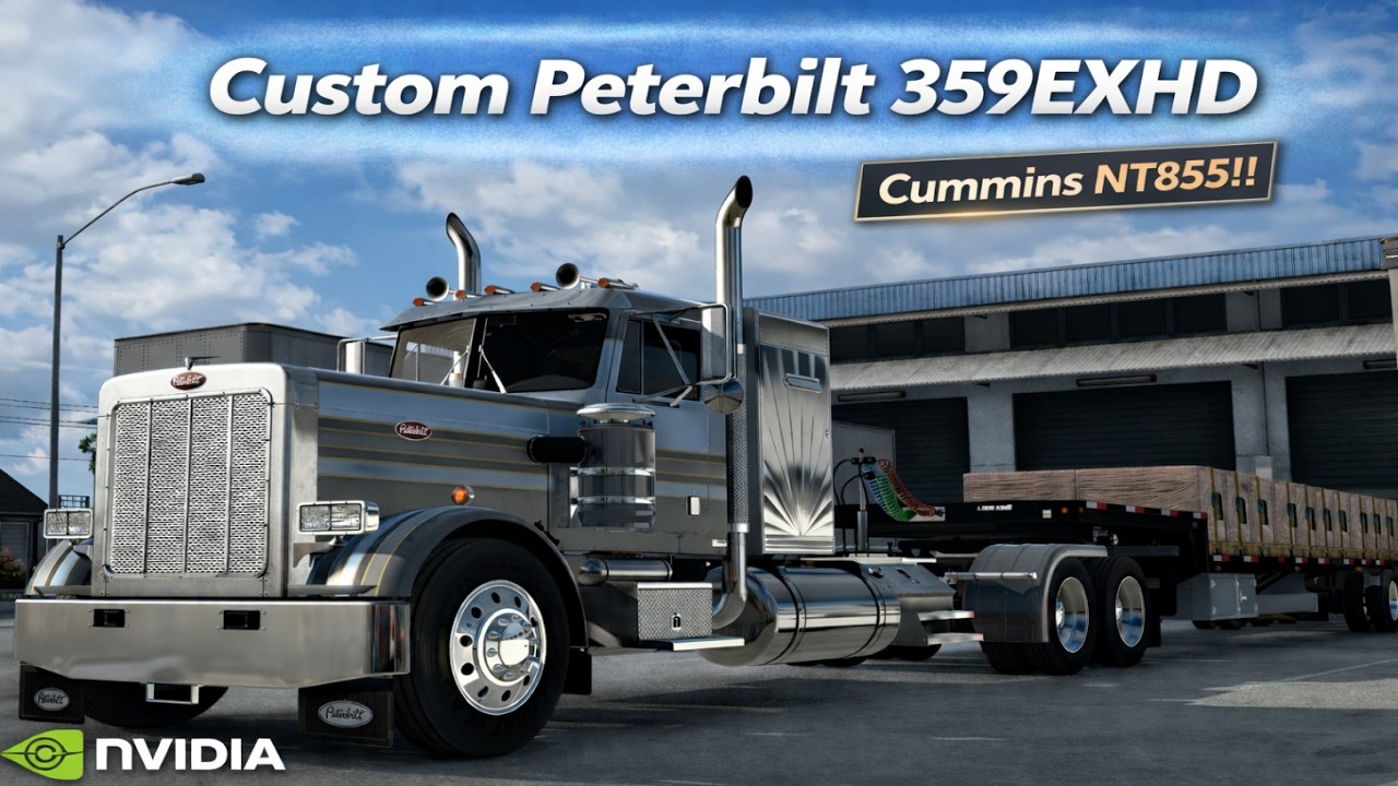 *Peterbilt 359EXHD* Roofing Hauled Blythe to Lake Havasu City *JBX2/TAA Graphics Combo* 4K ATS 1.58