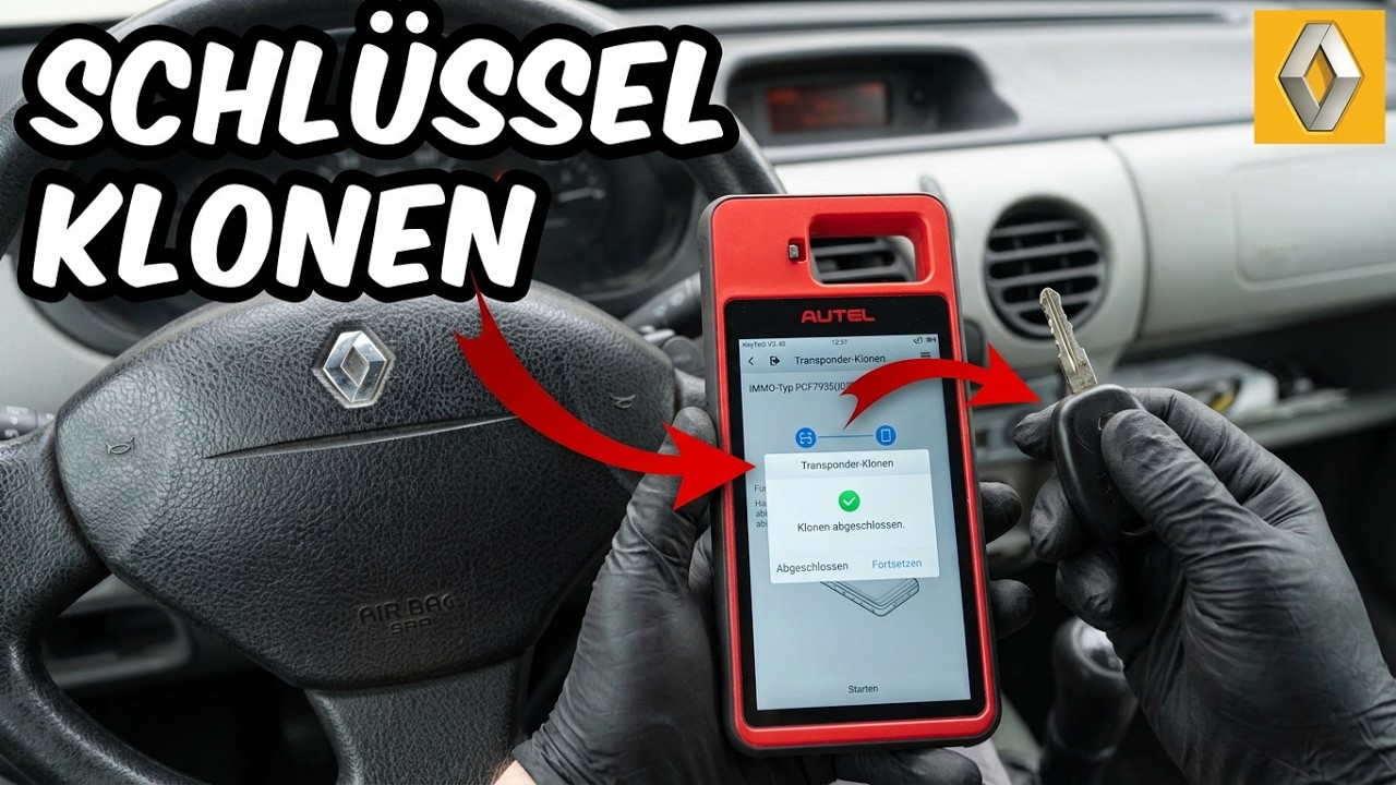 Renault Kangoo 2002: Autoschlüssel klonen mit dem Autel KM100E – Schritt-für-Schritt-Anleitung