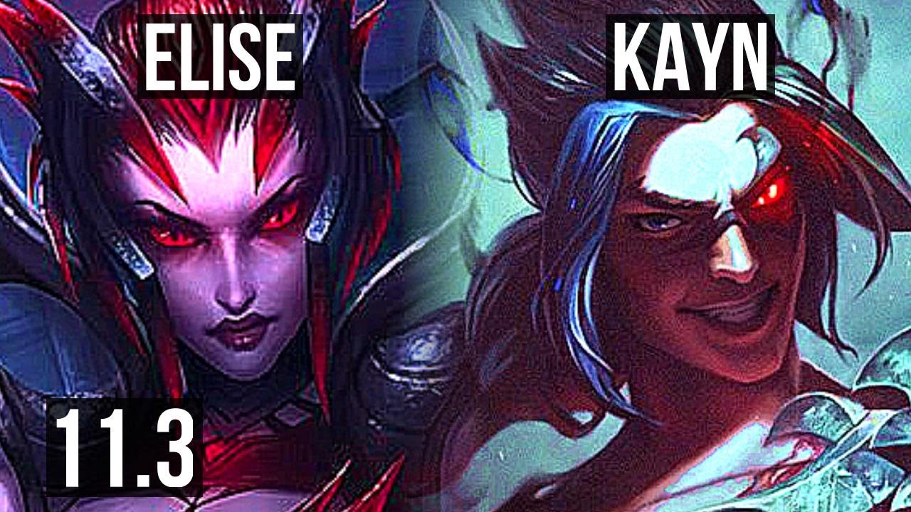 ELISE vs KAYN (JUNGLE) | 2/0/11, 68% winrate | EUW Grandmaster | v11.3
