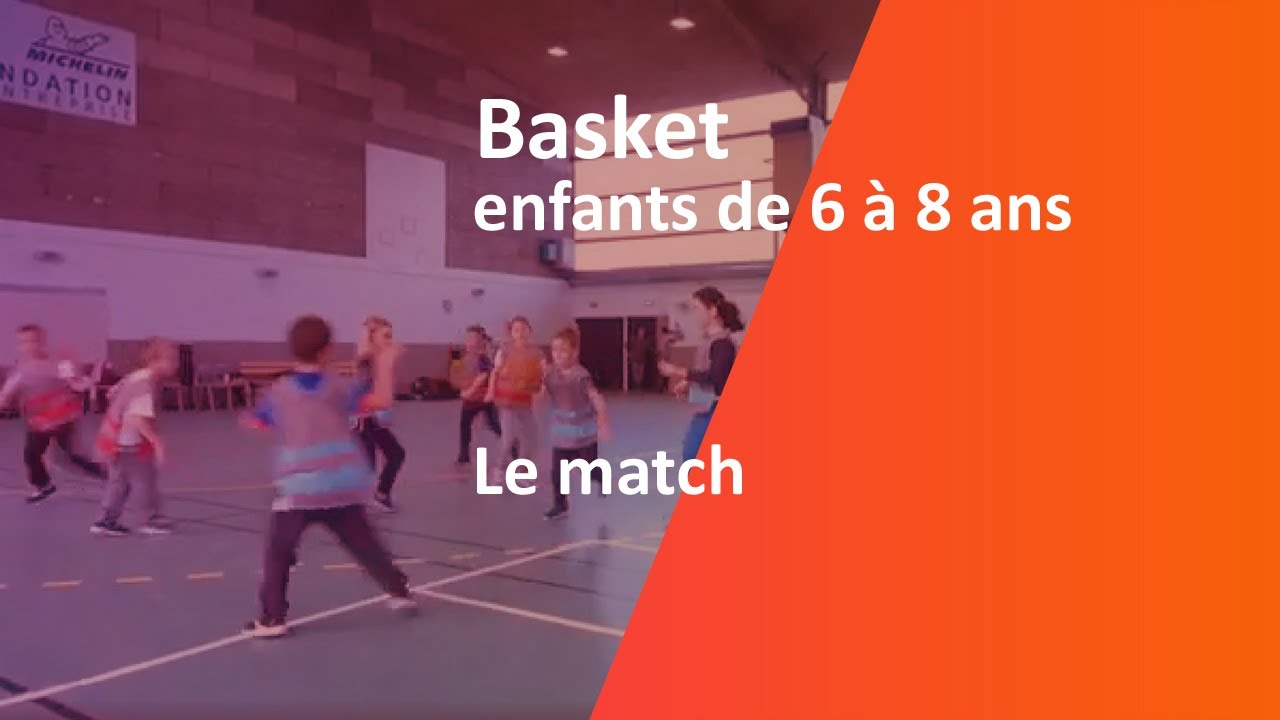 Basket   le match avec des enfants de 6 à 8 ans