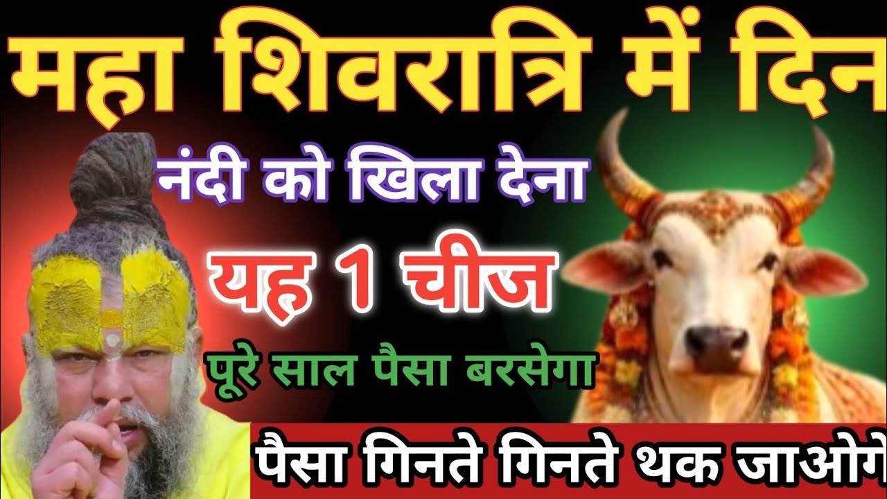 15 फरवरी, महाशिवरात्रि के दिन नंदी को खिला देना, यह 1 चीज, पैसा ही पैसा आएगा @JayShriShakti 