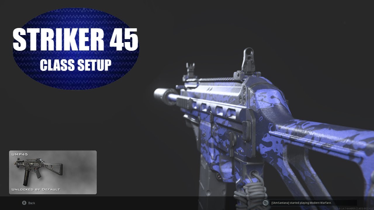 Best Striker 45 (UMP) Class Setup (COD: Modern Warfare)